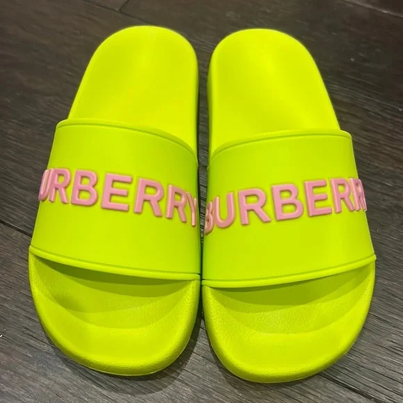 Burberry | Shoes | Burberry Furley Logo Lime Green And Pink  display picture 2